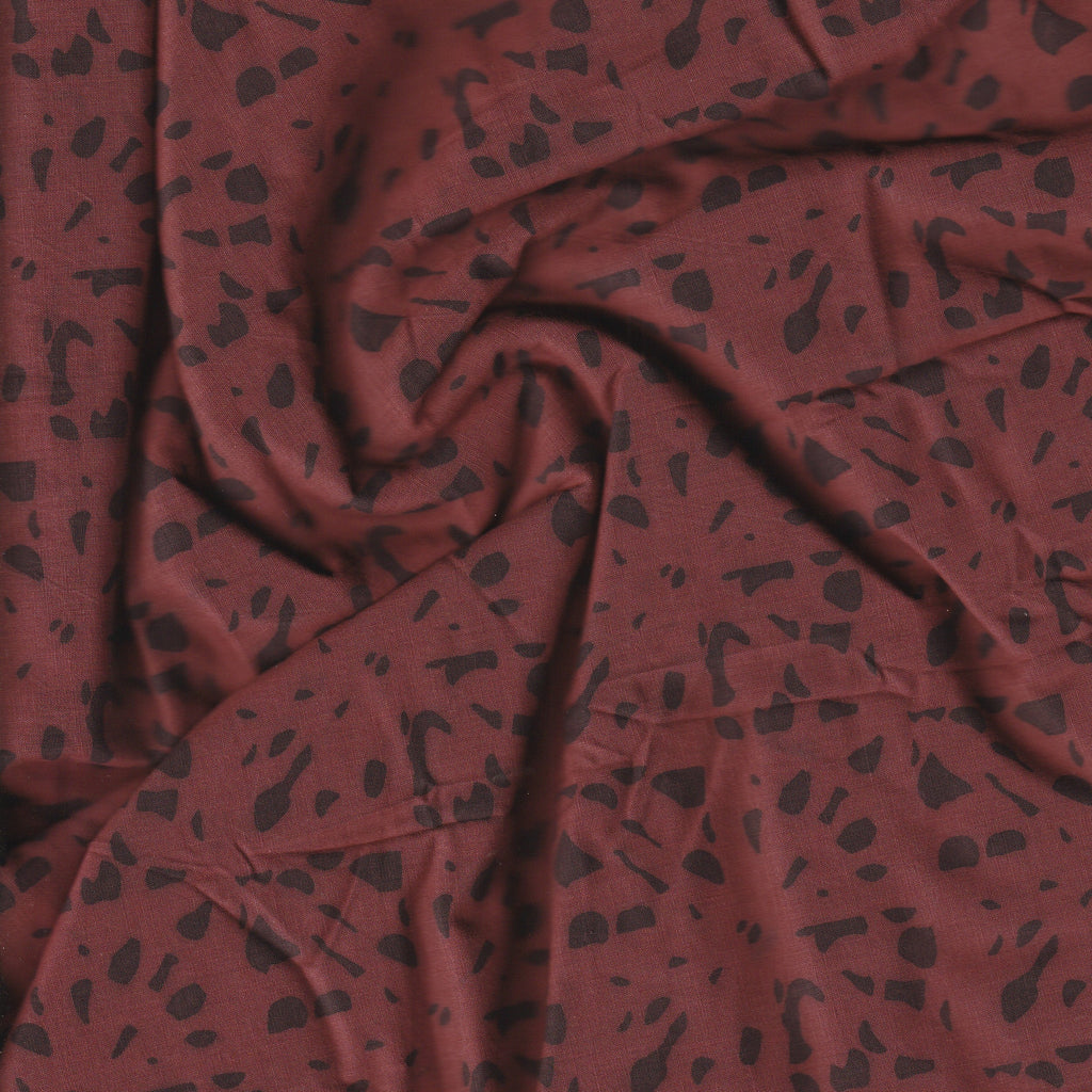Natural Dyed Cambric Fabric | Madder Brick | 3.5 Meters