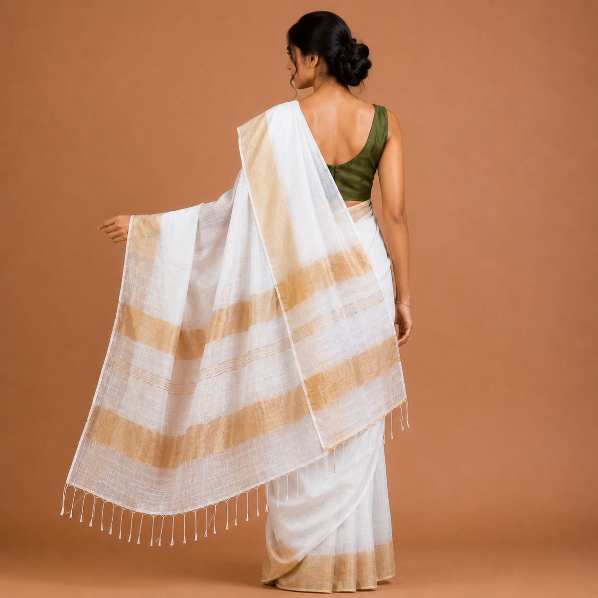 Organic Saree | Handloom Linen Saree