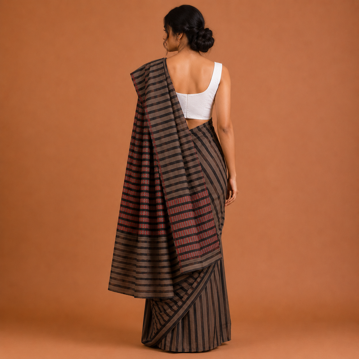 Natrually Dyed Saree | Mul Cotton | Block Printed