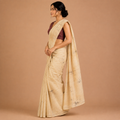 Natrually Dyed Saree | Mul Cotton | Eco Printed