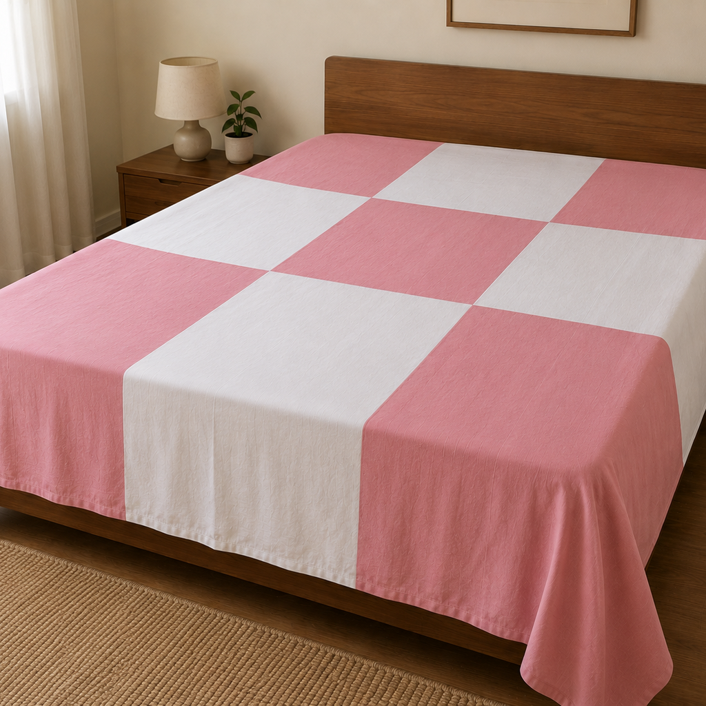 Natural Dyed Bedsheet - Rose Pink