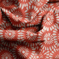 Organic Cotton | Naturally Dyed Anna Orange Screen Printed Fabric Cut Piece | 2 Meters | Truetone Ink