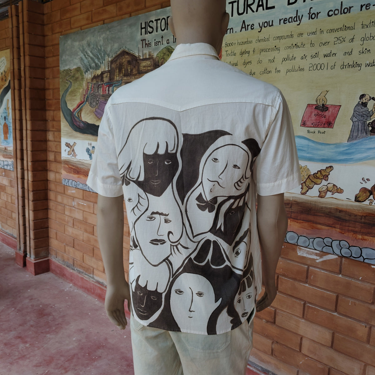 Organic Treated Shirt | Hand Painted | Size: M