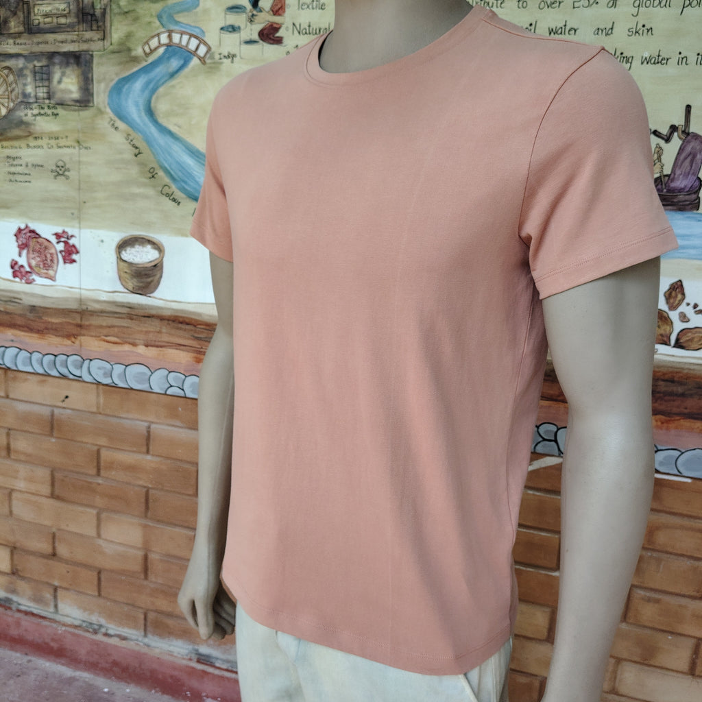 Natrually Dyed T-Shirt | Pale apricot | Size: S