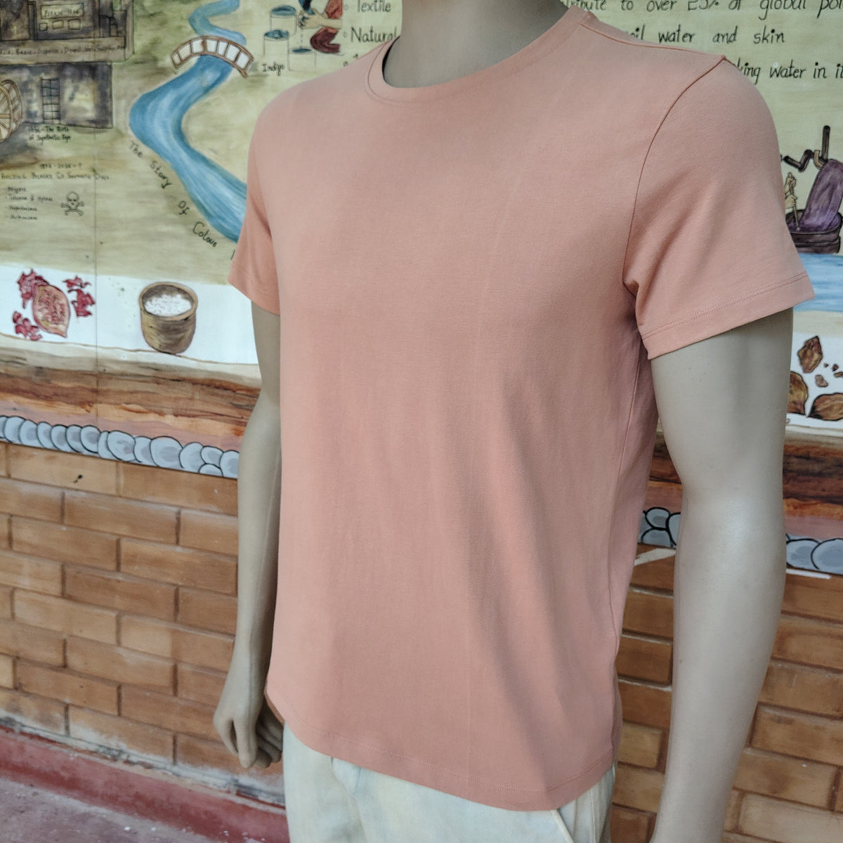 Natrually Dyed T-Shirt | Pale apricot | Size: S