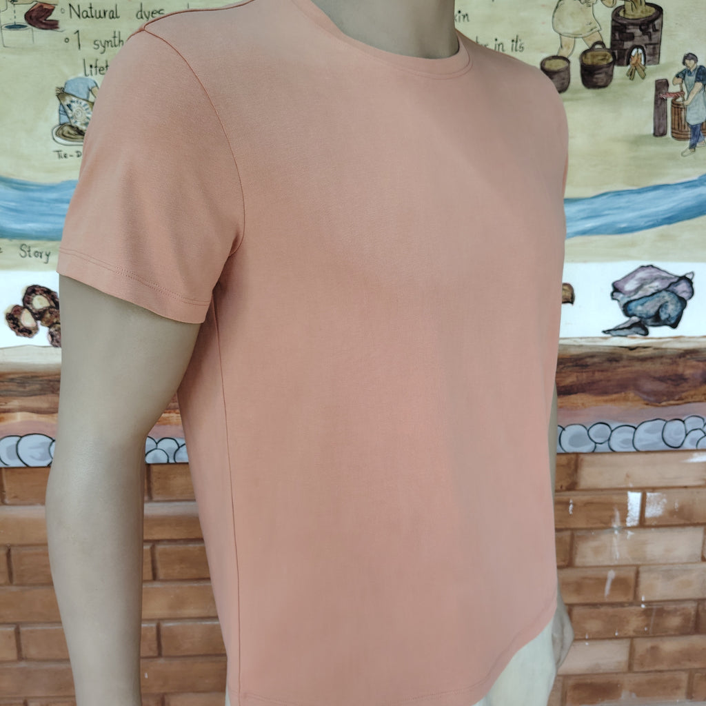 Natrually Dyed T-Shirt | Pale apricot | Size: S