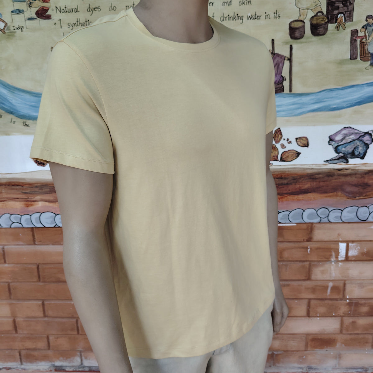 Natrually Dyed T-Shirt | Haldi Yellow | Size: M