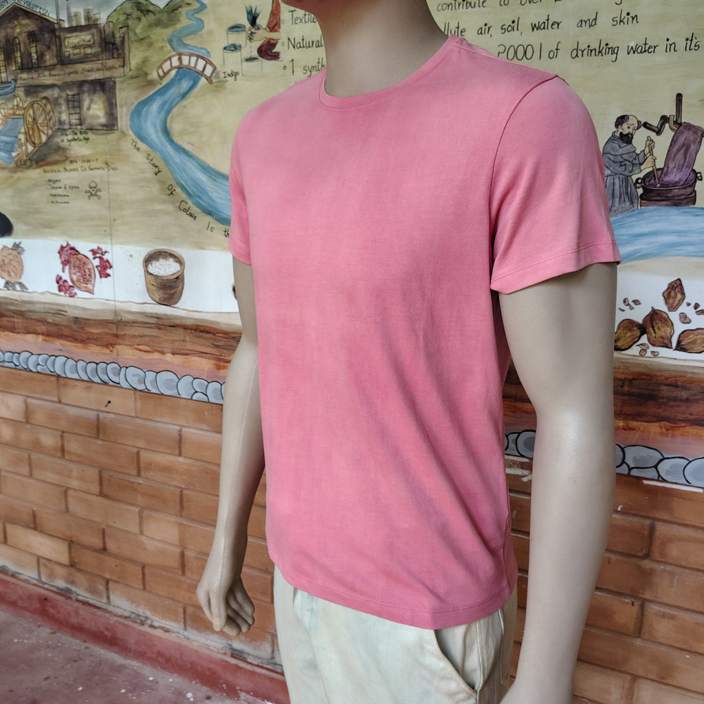 Natrually Dyed T-Shirt | Rose Pink | Size: S