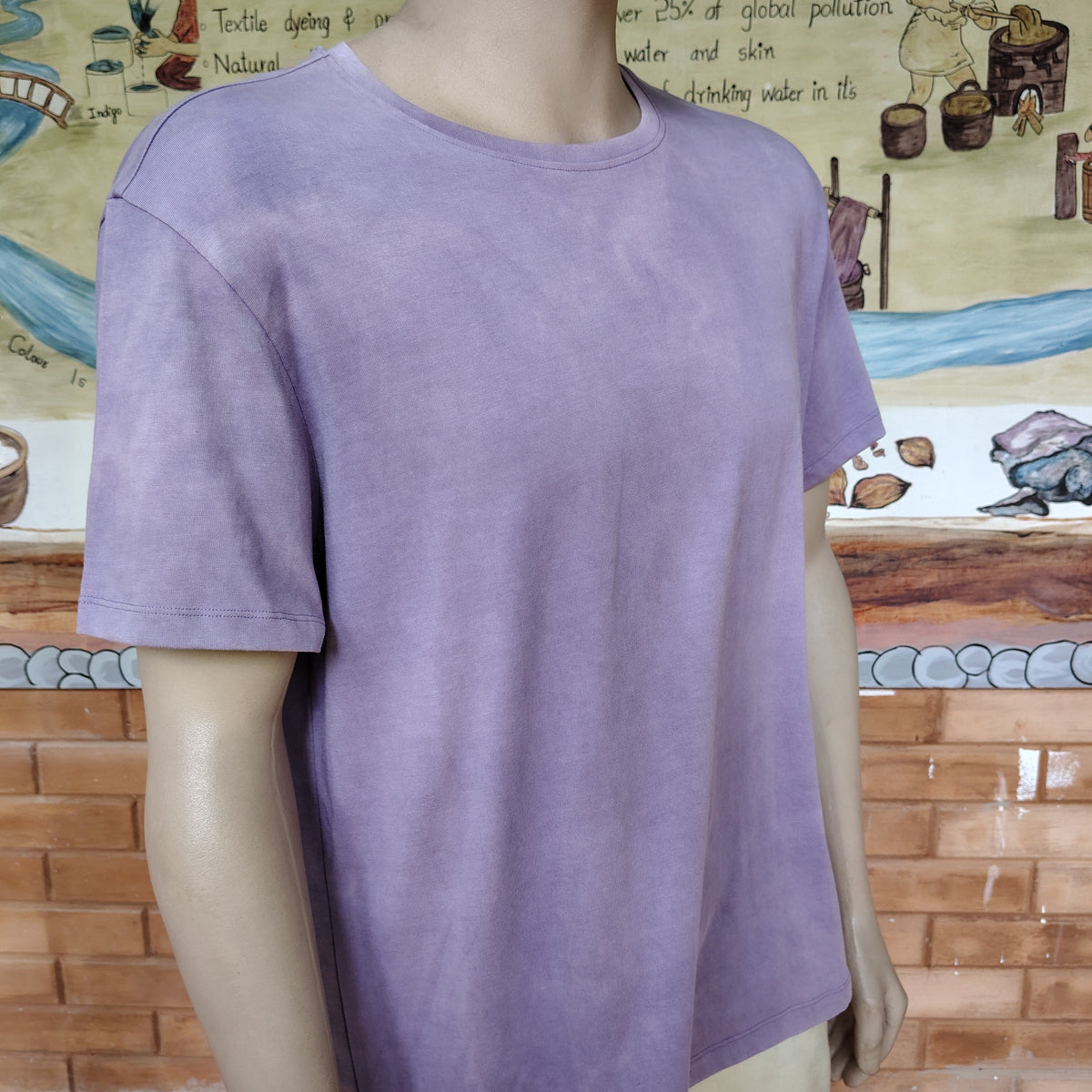 Natrually Dyed T-Shirt | Lavender Lilac | Size: XL