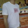 Natrually Dyed Block Printed T-Shirt | Sun White | Size: L
