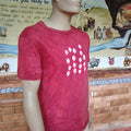 Natrually Dyed Tie & Dye T-Shirt | Madder Red | Size: L