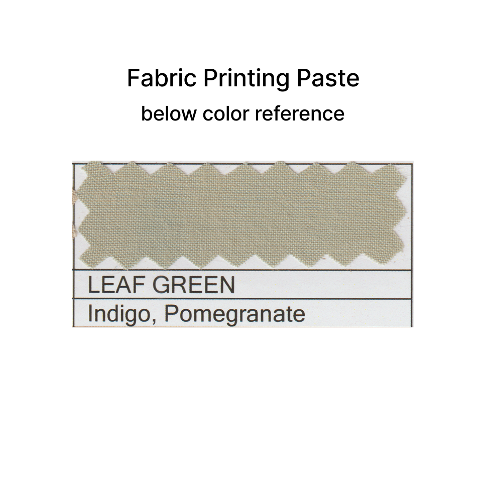 Leaf Green | Fabric Printing Paste | 50 ML | 500 ML | Truetone Ink