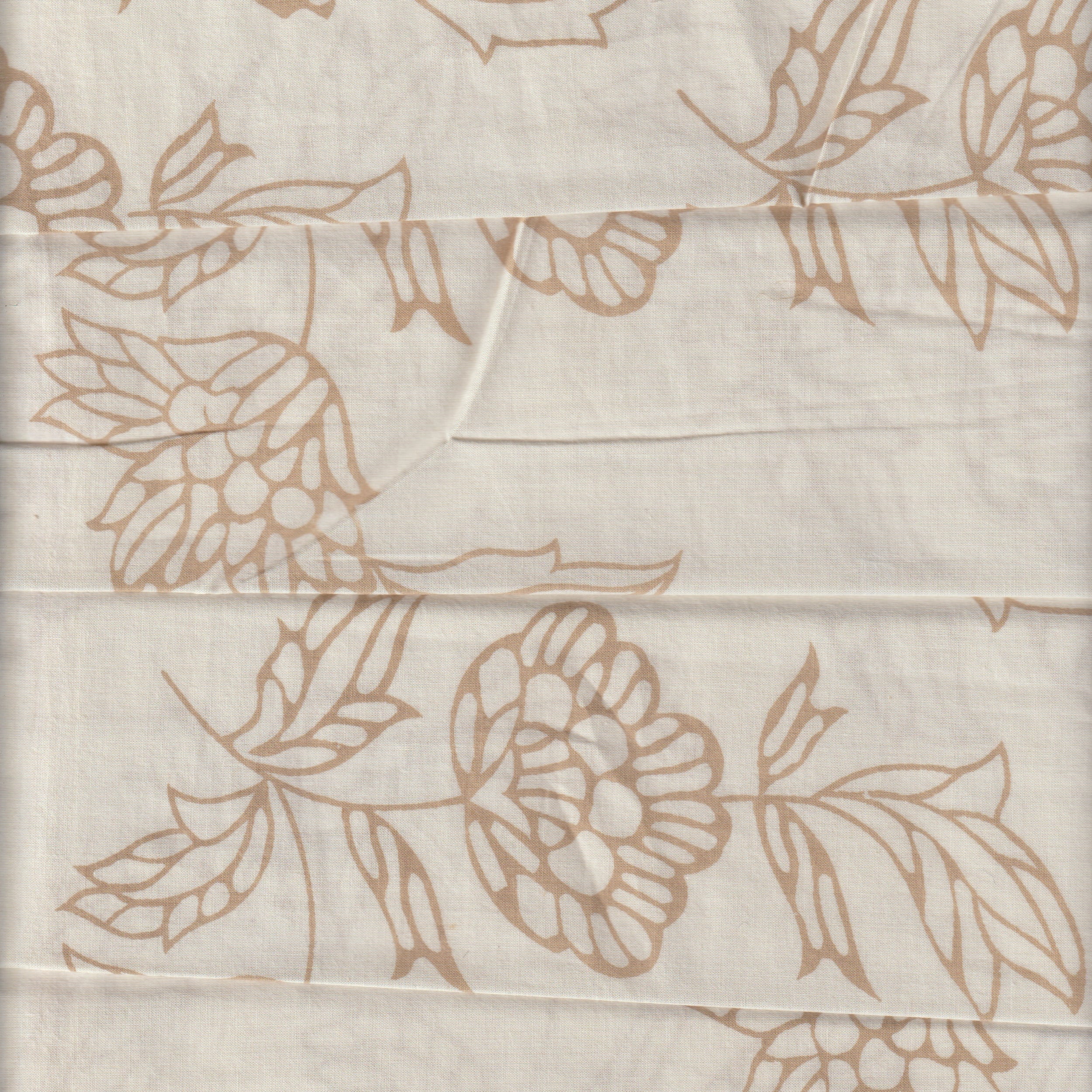 Organic Cotton | Naturally Dyed Screen Printed Fabric Cut Piece | 1 Meter | Truetone Ink