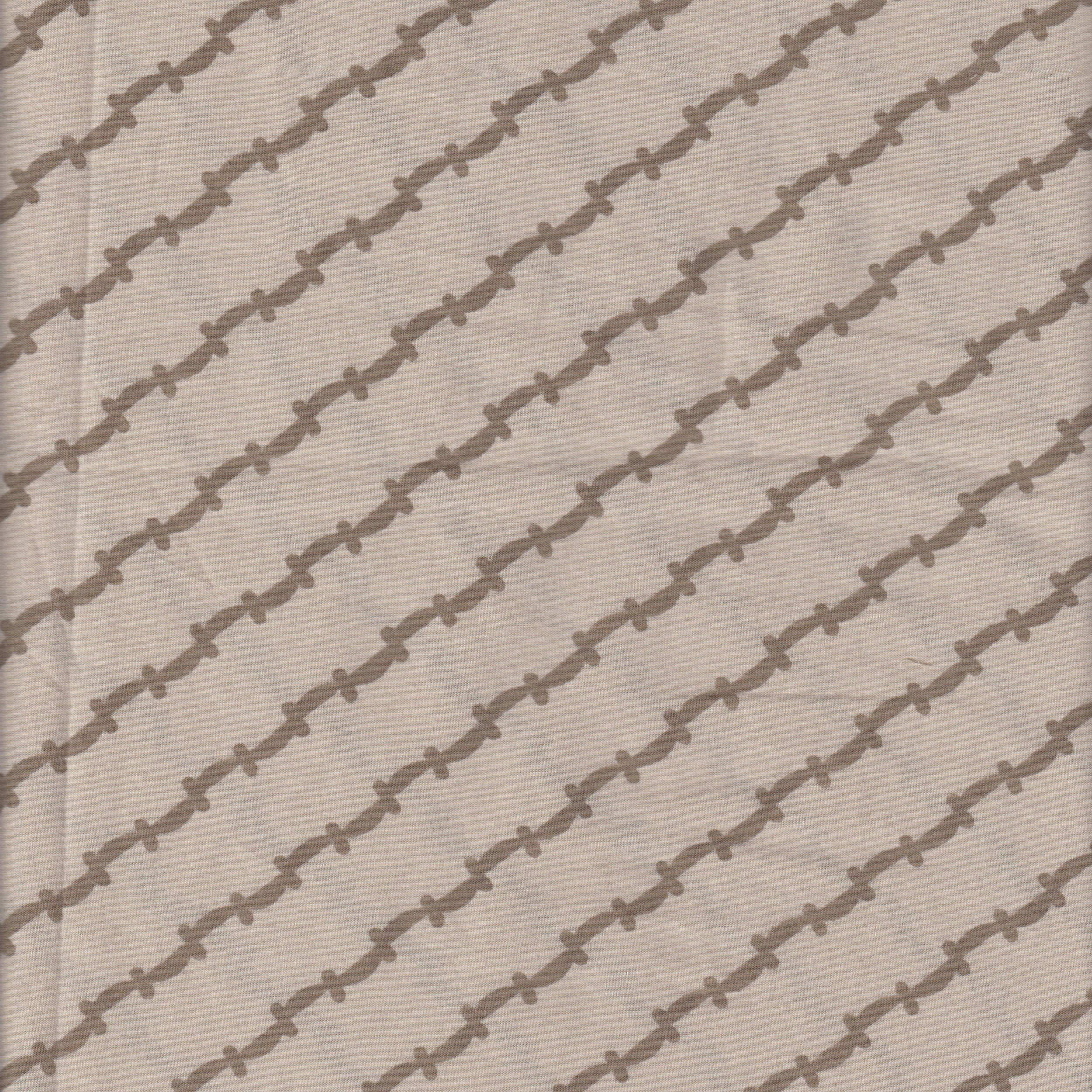 Organic Cotton | Naturally Dyed Screen Printed Fabric Cut Piece | 1 Meters | Truetone Ink