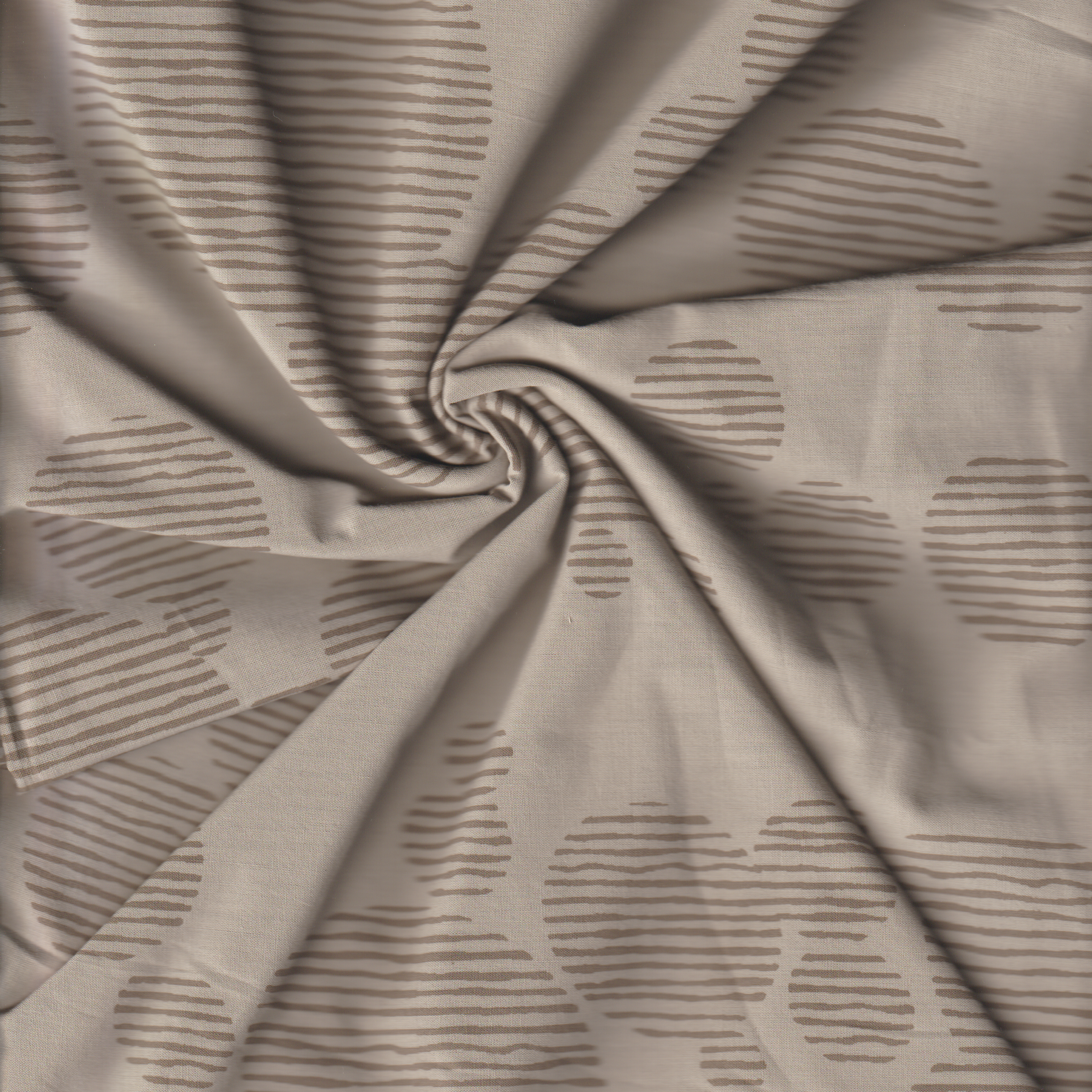 Organic Cotton | Naturally Dyed Screen Printed Fabric Cut Piece | 2 Meters | Truetone Ink