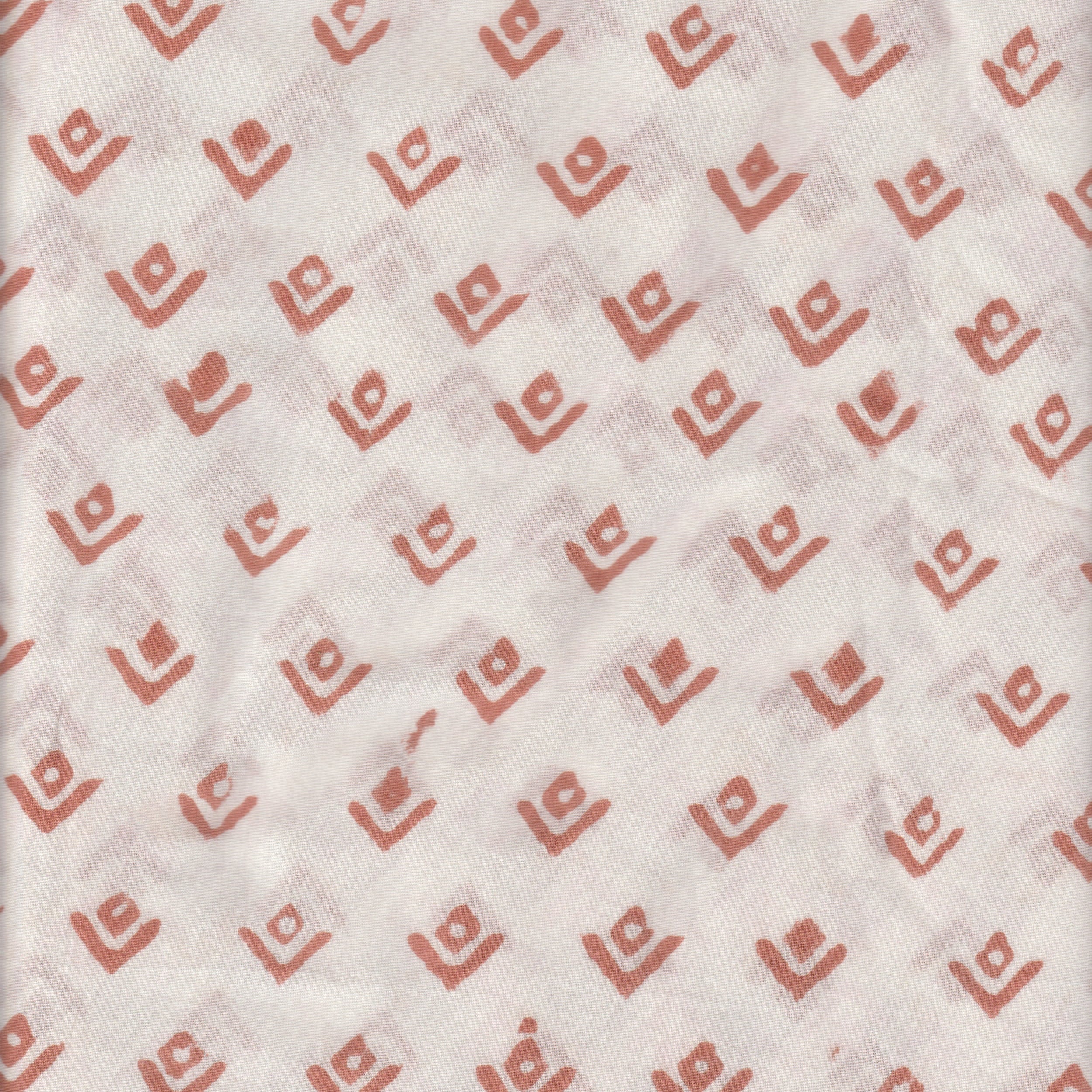 Organic Cotton | Naturally Dyed Screen Printed Fabric Cut Piece | 4.5 Meters | Truetone Ink