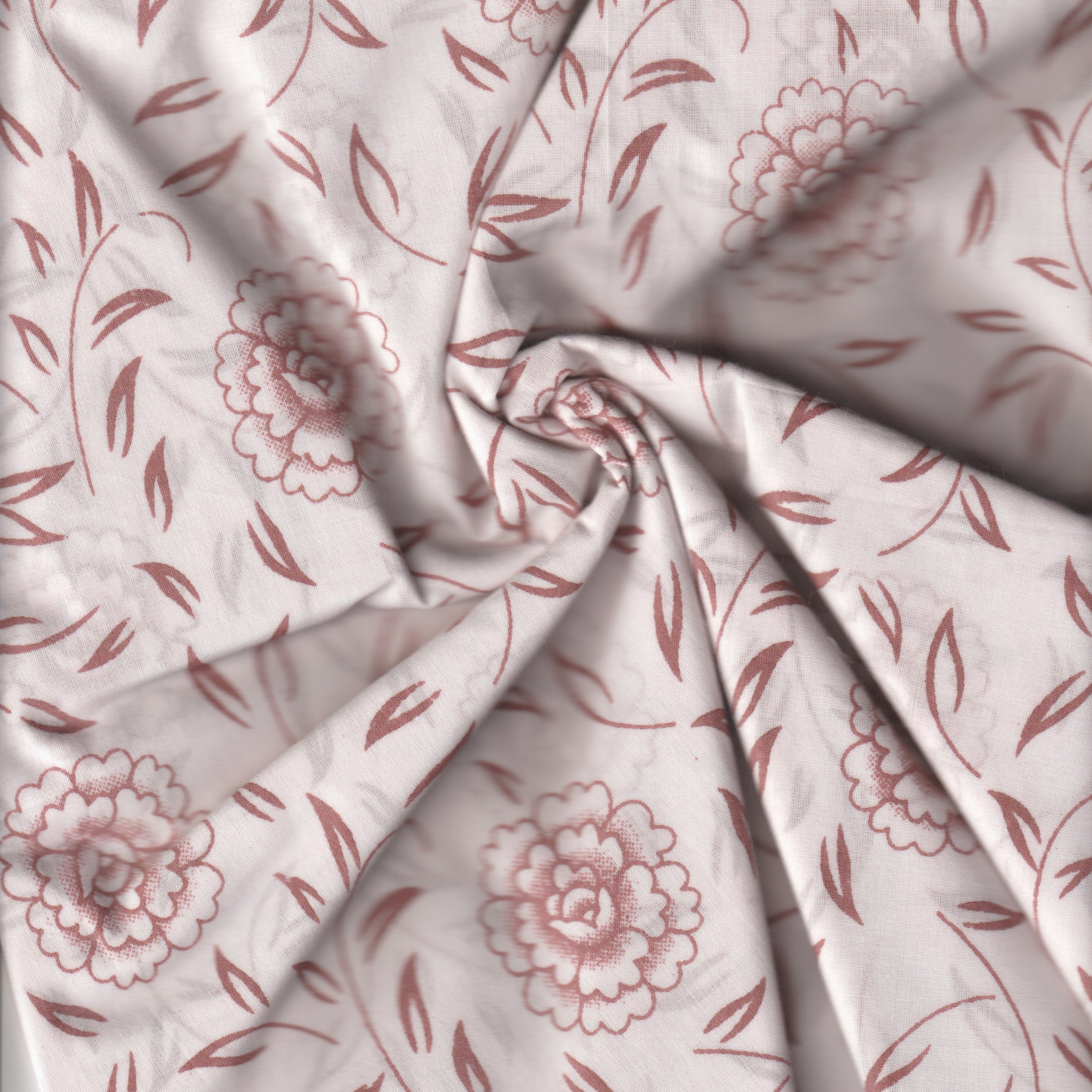 Organic Cotton | Naturally Dyed Screen Printed Fabric Cut Piece | 1.5 Meters | Truetone Ink
