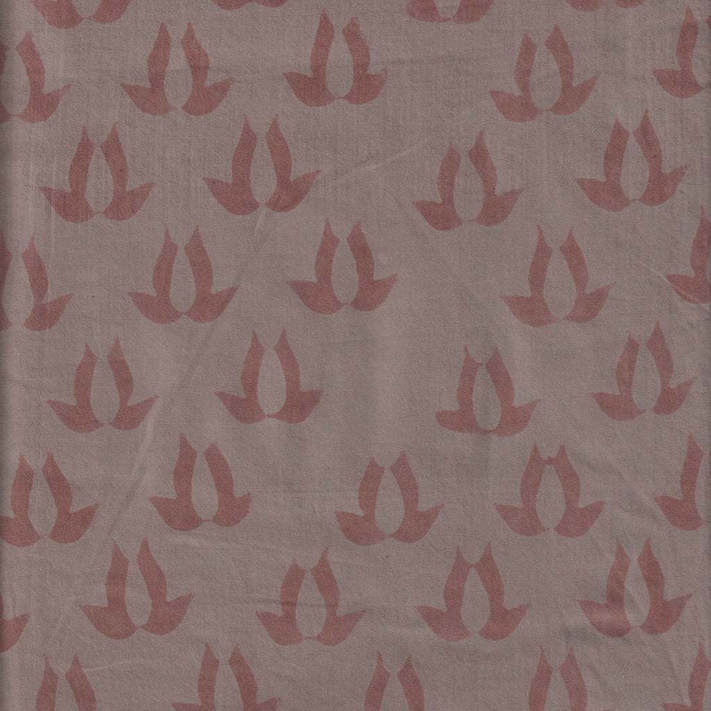 Organic Cotton | Naturally Dyed Screen Printed Fabric Cut Piece | 1 Meter | Truetone Ink