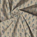 Organic Cotton | Naturally Dyed Screen Printed Fabric Cut Piece | 2 Meters | Truetone Ink