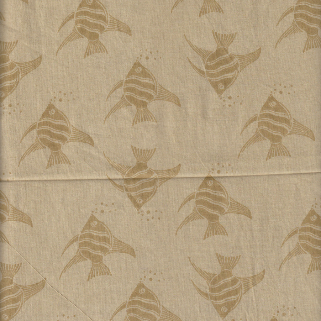 Organic Cotton | Naturally Dyed  Screen Printed Fabric Cut Pieces | 1 Meters | Truetone Ink