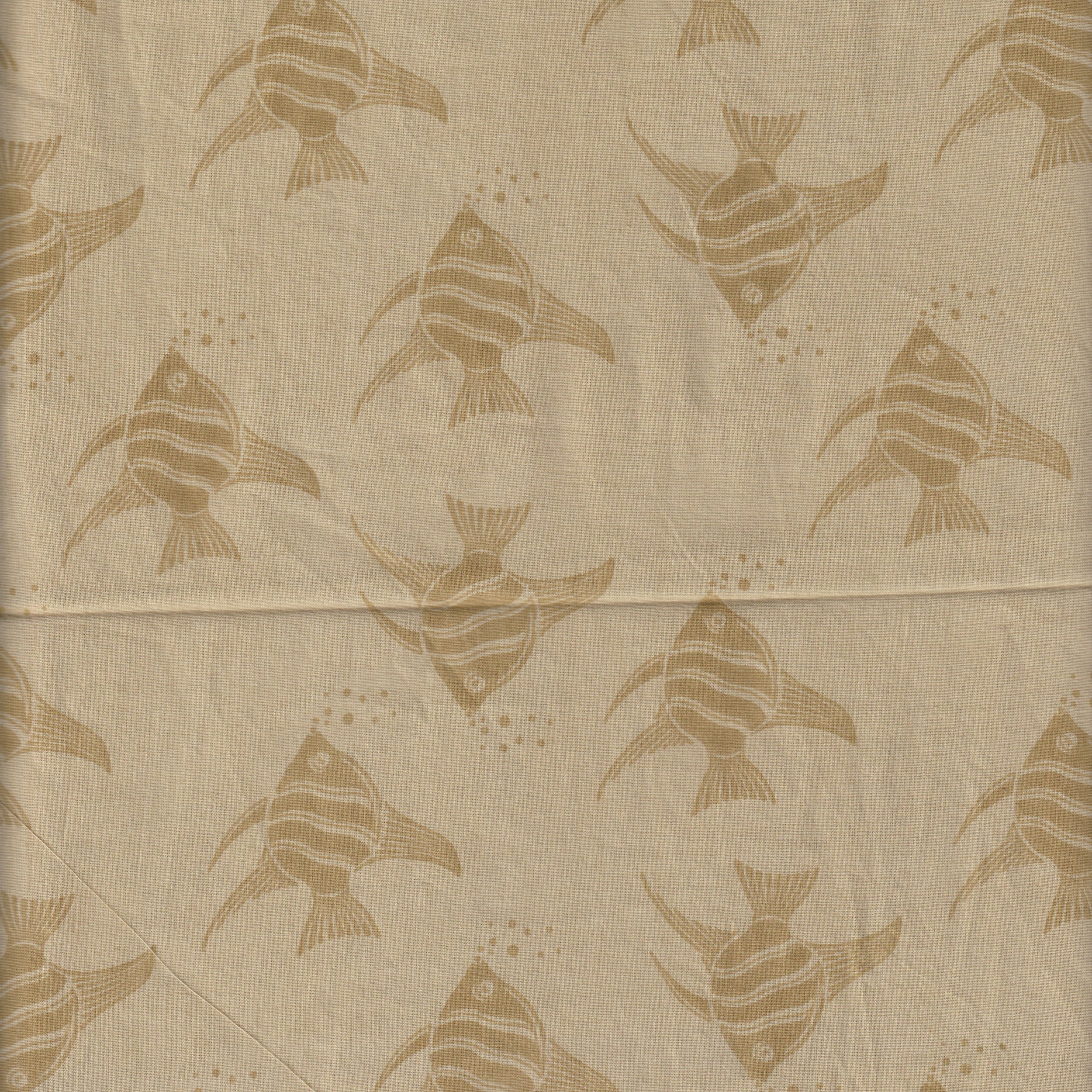 Organic Cotton | Naturally Dyed  Screen Printed Fabric Cut Pieces | 1 Meters | Truetone Ink