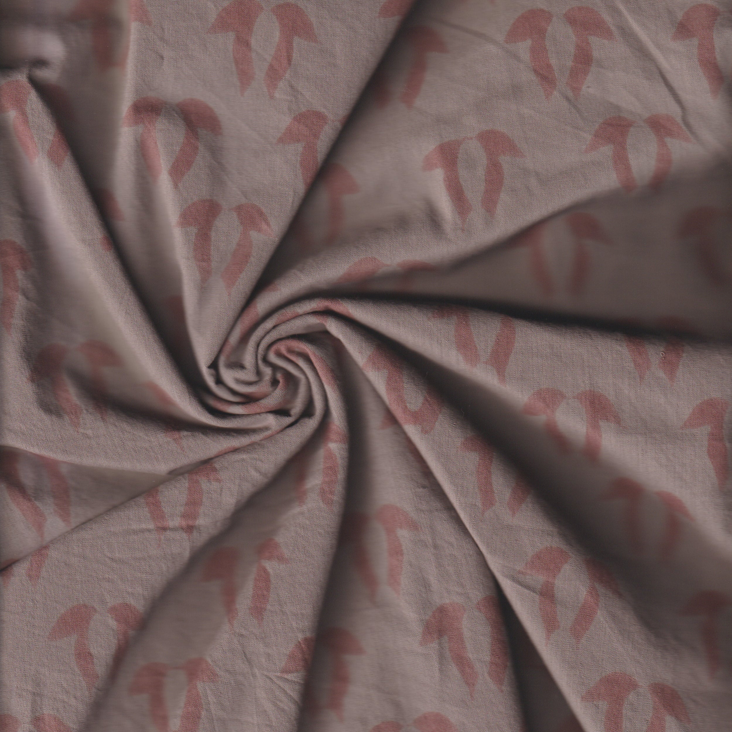 Organic Cotton | Naturally Dyed Screen Printed Fabric Cut Piece | 1 Meter | Truetone Ink