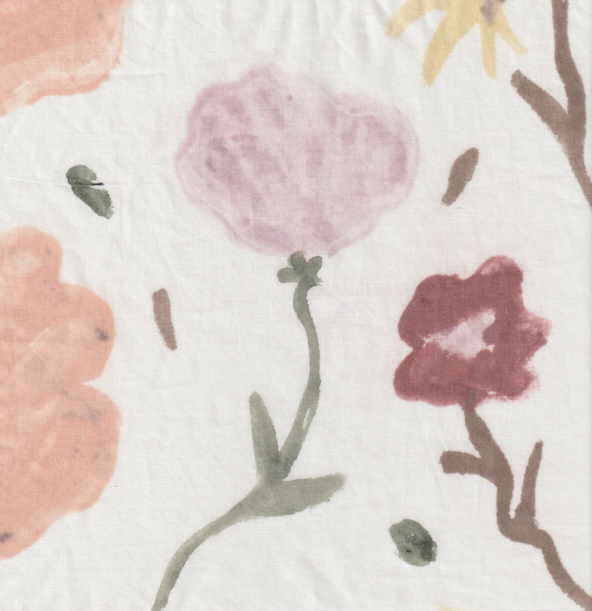 Swatch Set | Hand Painted samples | Organic Cotton | With natural Dye Paste