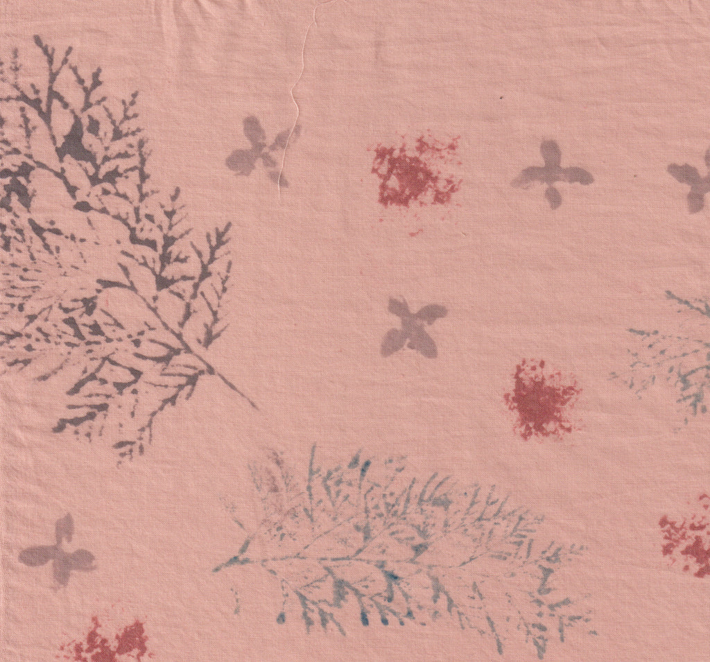 Swatch Set | Eco stamped samples | Organic Cotton | With natural Dye Paste