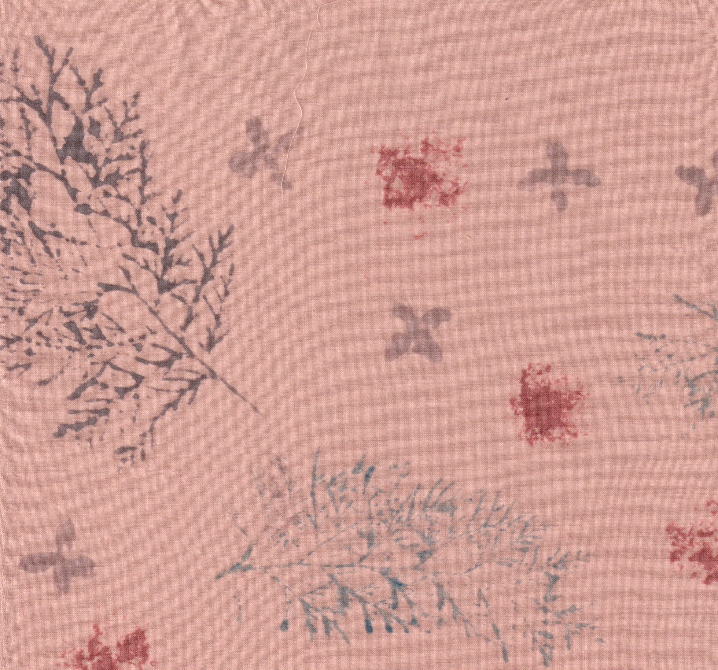 Swatch Set | Eco stamped samples | Organic Cotton | With natural Dye Paste